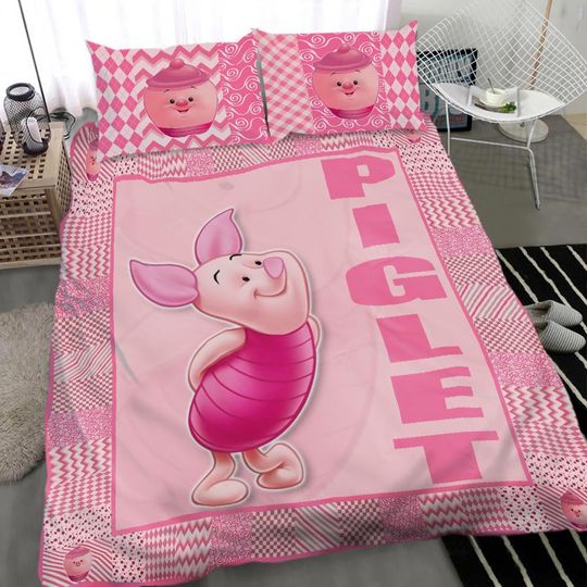 Piglet Winnie The Pooh Animated Movie Mother's Day Gift For Fans Disney Bedding Set