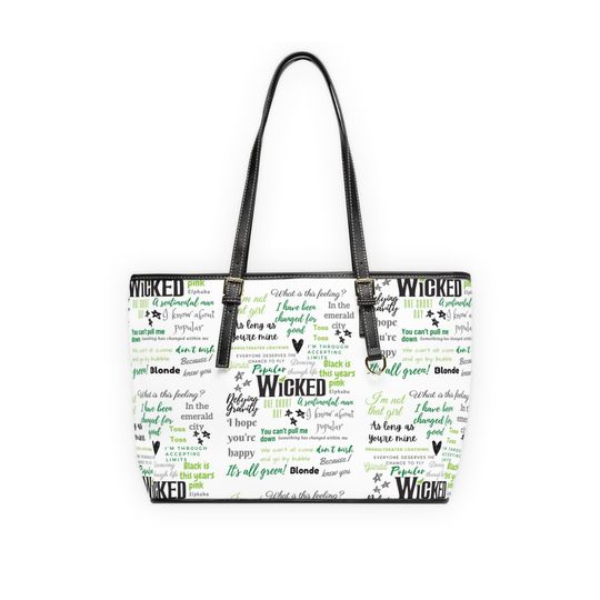 Wicked the Musical Leather Tote Bags | Women Handbag | Gift For Women | Gift Idea