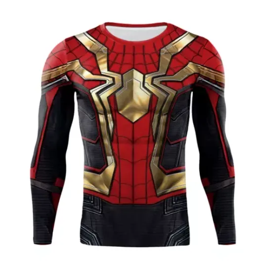 Spider-man No Way Home T-shirts Spiderman Cosplay Costume Tops Long Sleeve Tee