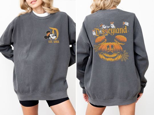 Comfort Colors Disney Halloween Sweatshirt, Disneyland Est 1955 Sweatshirt, Mickey Halloween Sweatshirt, Disney Pumpkin Sweater, Disney Trip Sweatshirt