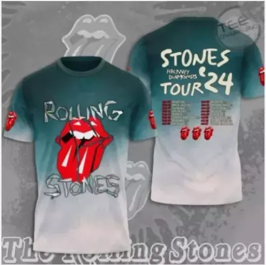 Rolling Stones Hackney Diamonds Tour 2024 3D T-Shirt