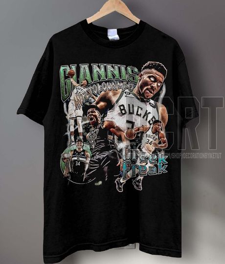 Giannis Antetoko Shirt - Basketball shirt - Classic 90s Graphic Tee - Unisex - Vintage Bootleg - Gift