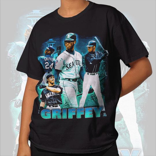 Ken Griffey Jr. Shirt - Baseball shirt - Classic 90s Graphic Tee - Unisex - Vintage Bootleg - Gift - Retro