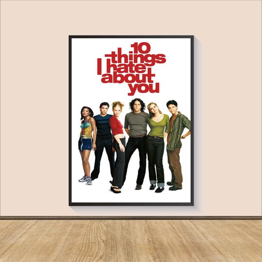 10 Things I Hate About You Movie Poster Print, Room Decor, Movie Art, Gifts for Him/Her, Movie Print, Art Print
