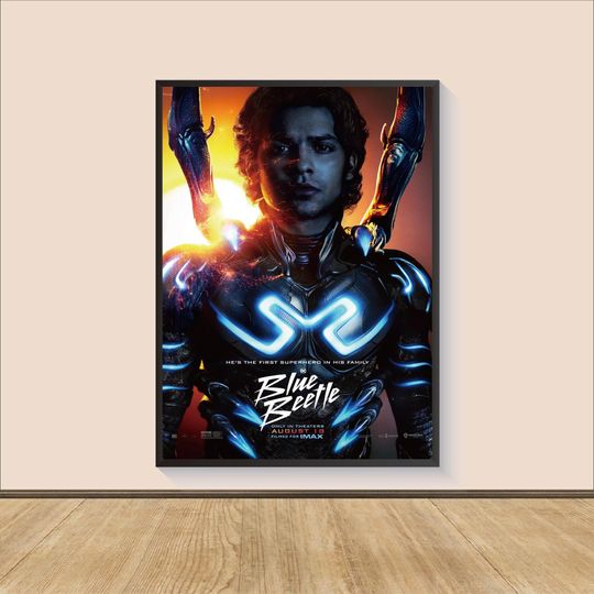 Blue Beetle Movie Poster Print,  Home Decor, Movie Art, Gifts for Him/Her, Movie Print, Art Print, Film Art Poster 24x36