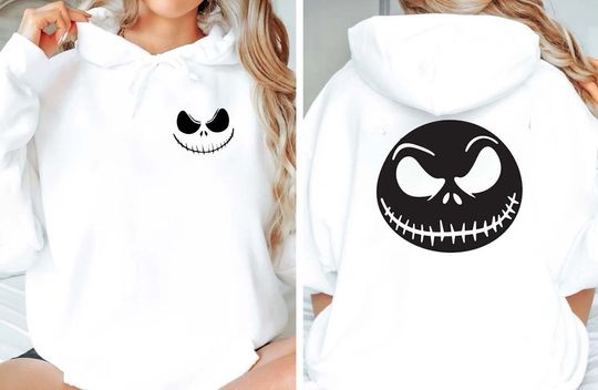 Jack Skellington Hoodie, Funny Halloween Hoodie, Nightmare before Christmas Sweat, Horror Movie Hoodie, Halloween Hoodie, Halloween crewneck