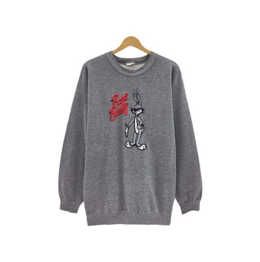 Rare! Vintage Looney Tunes Bugs Bunny Big Logo Embroidery