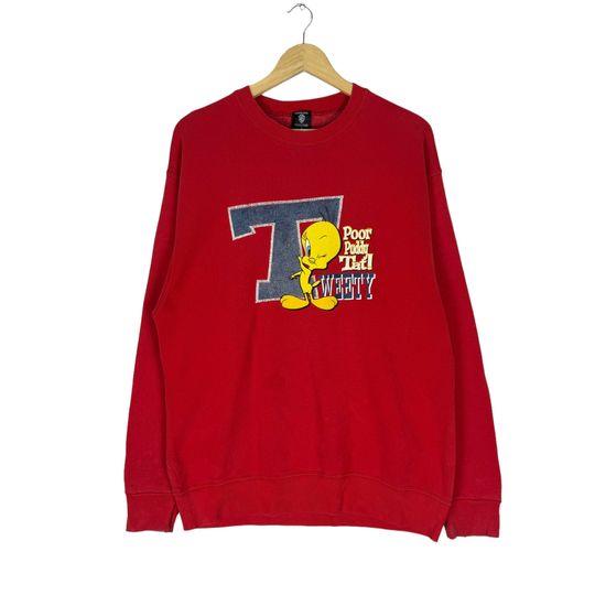 Vintage 90s Tweety Sweatshirt Warner Bros Cartoons Lones Tunes Crewneck