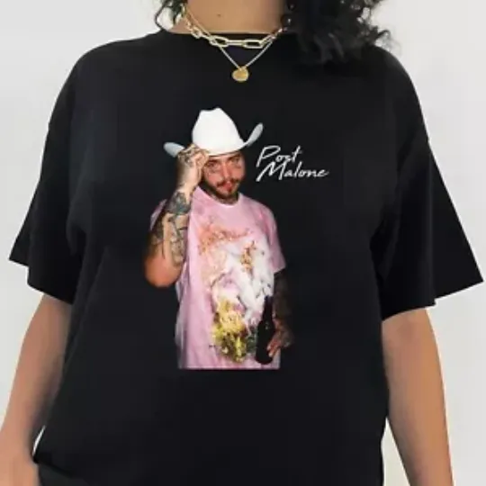 Post Malone World Tour 2023 Shirt Short Sleeve Mens Black Unisex