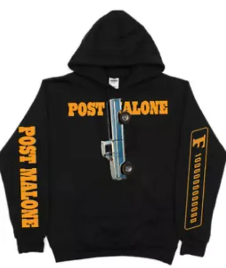 Post Malone F 1 Trillion Pick Up Truck  Pullover Hoodie Unisex