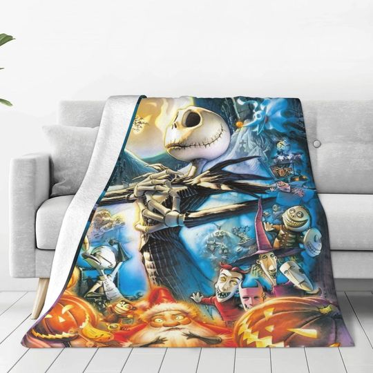 The Nightmare Before Christmas Knitted Blanket