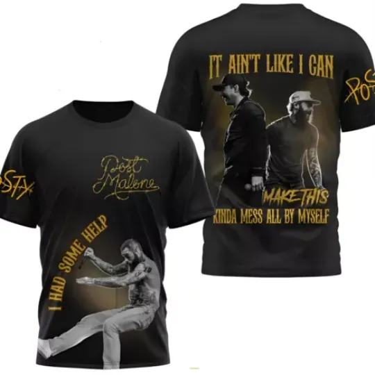 Post Malone 3D Shirt, Men and Women Full Size