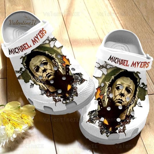 Halloween Michael Myers Clogs, Michael Myers Sandals, Michael Myers Summer Shoes, Michael Myers Casual Shoes, Horror Movie Shoes