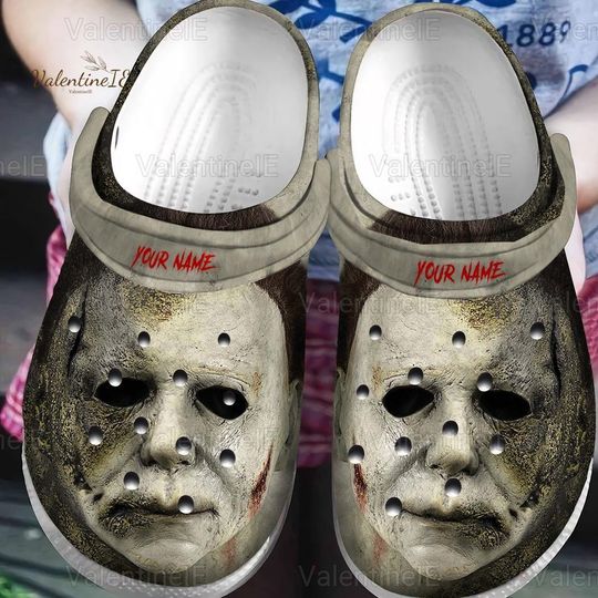 Halloween Personalized Michael Myers Clogs, Michael Myers Sandals, Horror Characters Shoes, Michael Myers Merch, Horror Movie Shoes