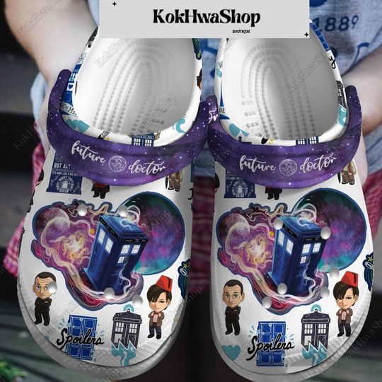 Doctor Who Clogs, Doctor Who Sanldal, Tardis Police Box Summer Shoes, Doctor Who Men Shoes, Doctor Who Merch, Gift For Her