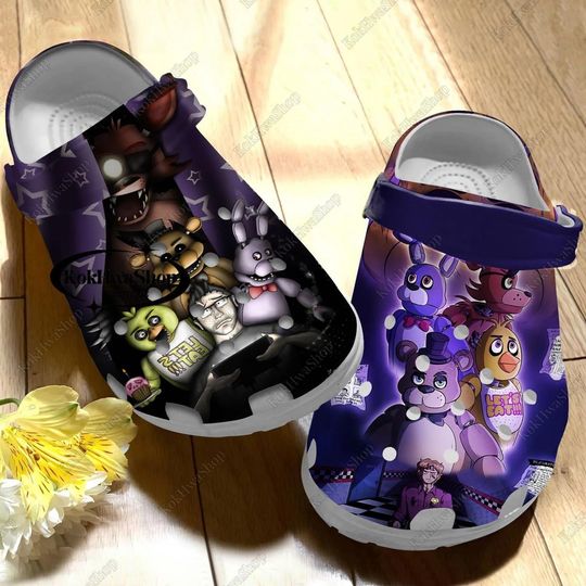 Five Nights At Freddy's Clogs, Five Nights At Freddy Sandals, Freddy Fazbear Men Shoes, Fnaf Summer Shoes, Fnaf Video Game Fan
