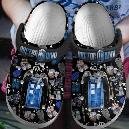 Doctor Who Clogs, Doctor Who Shoes Men, Doctor Who Summer Shoes, Police Box Casual Shoes, Doctor Who Merch, Doctor Who Gift