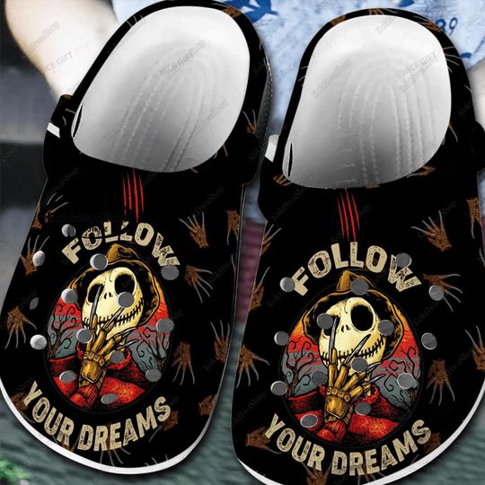 Jack Skellington Clogs, Nightmare Before Christmas Shoes, Horror Movie Sandals, Halloween Shoes, Jack Skellington Sandals