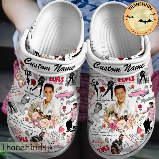 Elvis Presley Clogs, Elvis Presley Halloween Clogs Shoes, Personalized Shoes, Clogs Shoes, Christmas Gift, Halloween Gift