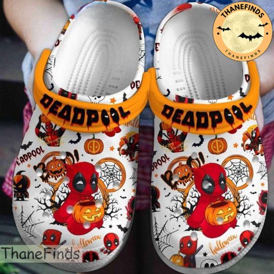 Deadpool Movie Clogs, Deadpool amd Wolverine Halloween Clogs Shoes, Personalized Shoes, Clogs Shoes, Christmas Gift, Halloween Gift