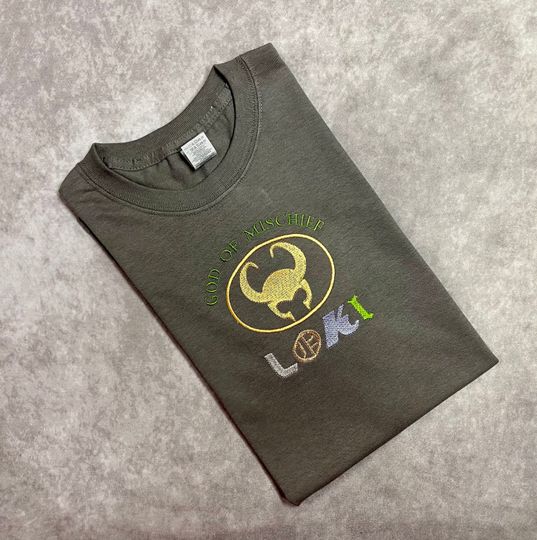 Loki Embroidered T-shirt / God of Mischief / Inspired by the Avengers