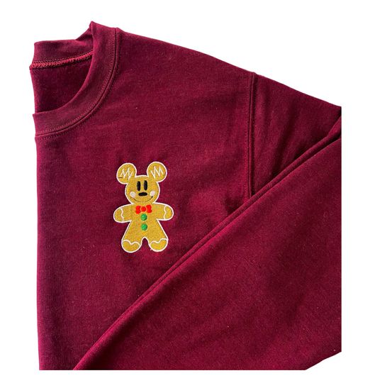 Disney Inspired Christmas Sweater, Mickey Gingerbread Pullover, Holiday Disney Shirt