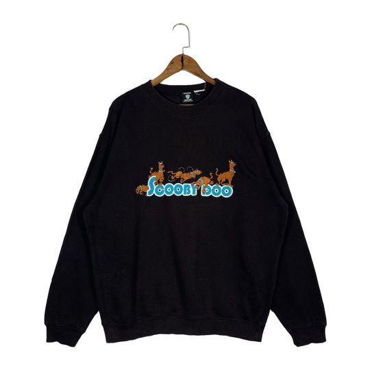 Vintage 1998 Warner Bros Scooby Doo Sweatshirt Crewneck Big Logo Embroidery