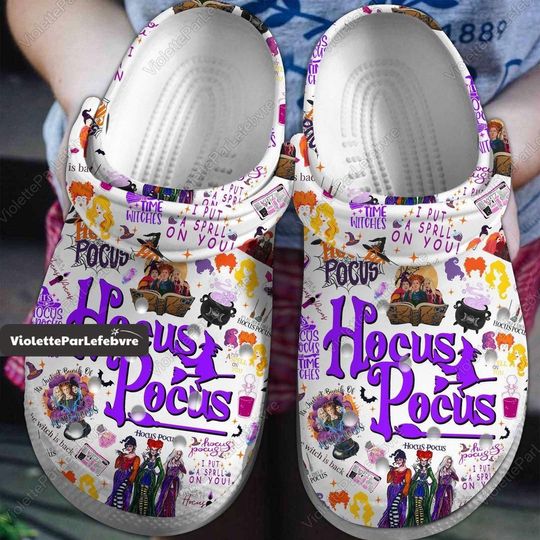 Halloween Hocus Pocus Clogs, Sanderson Sisters Shoes, Disney Witches Halloween Sandals, Bunch Of Hocus Pocus Shoes, Halloween Gifts