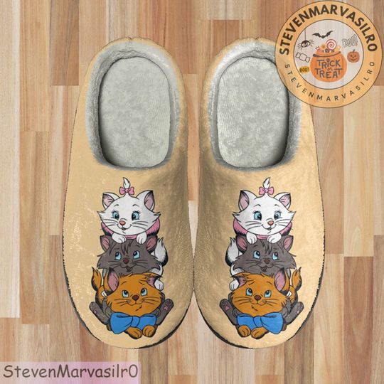 The Aristocats Cozy Unisex Winter Slipper, Soft Indoor Shoe, Family Indoor Slipper