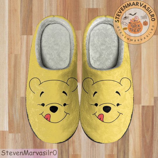 Winnie The Pooh Cozy Unisex Winter Slipper, Soft Indoor Shoe, Family Indoor Slipper