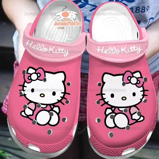 Hello Kitty Clogs, Kawaii Cat Casual Shoes, Kawaii Kitty Running Shoes, Cat Lovers Shoes For Teens, Gift For Friends, Birthday Gift