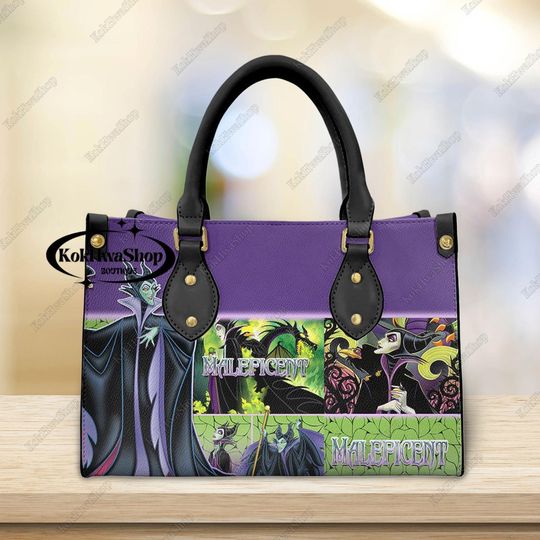 Halloween Disney Villains Leather Bag, Maleficent Women Handbag, Bad Witches Club Handbag, Evil Queen Shoulder Handbag, Gift For Her