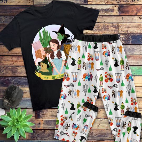 The Wizard of Oz Pajamas Set, Personalized Family Pajamas, Family Christmas Pajamas Set.
