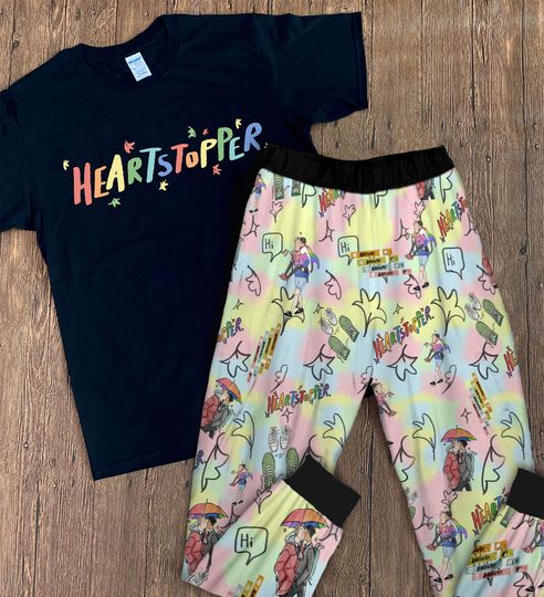 Heartstopper Pajamas Set, Personalized Family Pajamas, Family Christmas Pajamas Set.