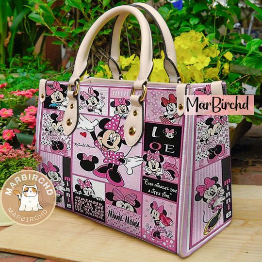 Mickey Disney Custom Handbag, Mickey Leather Bag, Mickey Vintage Shoulder Bag, Crossbody Bag, Top Handle Bag