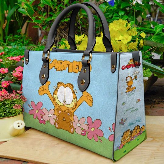 Garfield Cat Handbag, Garfield Flower Travel Bag, Women Bag
