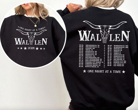 Wallen Western Tour 2024 Shirt, Wallen Western One Night At A Time Tour Shirt, Country Music Shirt, One Night At A Time Tour T-Shirt