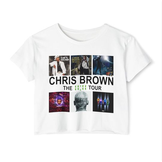 Chris Brown the world tour crop top Chris Brown shirt Chris Brown Tour crop  11:11 tour tshirt Chris Brown merch fan Chris Brown concert