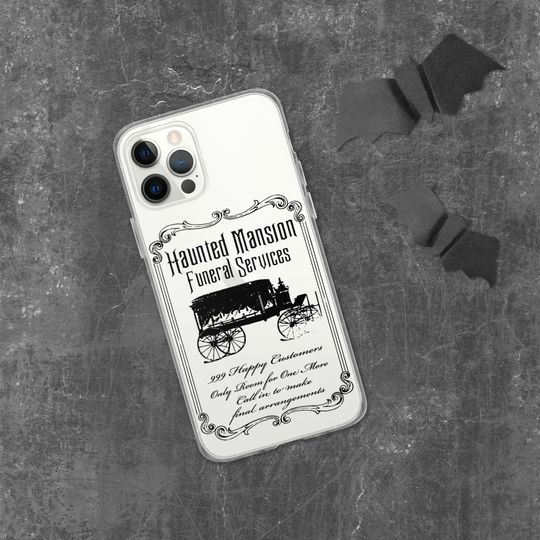 Haunted Mansion Funeral Services Black Print iPhone