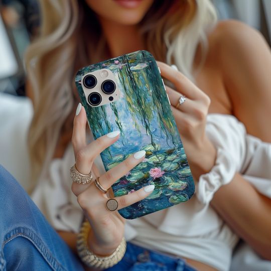 iPhone 15 Claude Monet Water Lilies Painting Phone Case, iphone 15