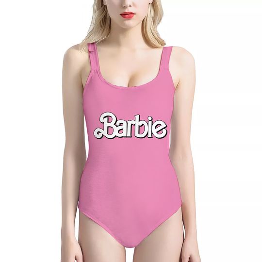 Vintage Barbie Swimsuit One Piece Bathing Suit Adult