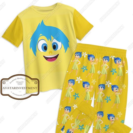 Joy Inside Out T-Shirt And Pants, Joy Inside Out Pajamas, Joy Inside Out Shirt, Inside Out Characters Shirt, Inside Out Gift