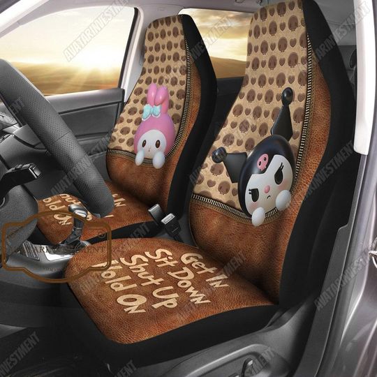 My Melody And Kuromi Car Seat Covers, Hello Kitty Car Seat Protector, My Melody Seat Covers, Kuromi Auto Seat Cover, Car Accessory