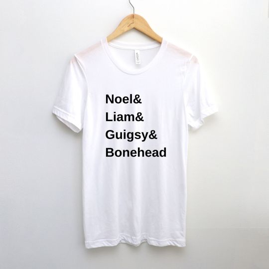 Oasis T Shirt, Oasis Band, Oasis Tee, Oasis Gift, Oasis Shirt, Liam Gallagher, Noel Gallagher, Bonehead, Guigsy, 90s Oasis T Shirt, Oasis