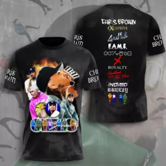 Chris Brown Shirt Chris Brown Singer 3D Shirt For Men And Women T-Shirt