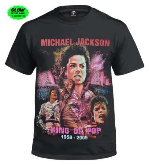 New Unisex Michael Jackson King Of Pop T-Shirt Legend Icon 1958-2009 T-shirt Top