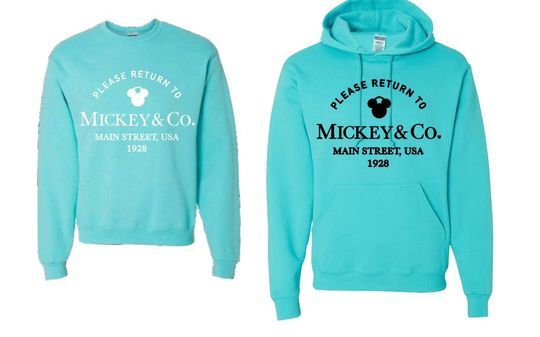 Return to Mickey & Co Main Street USA Adult Sweatshirt/Mickey