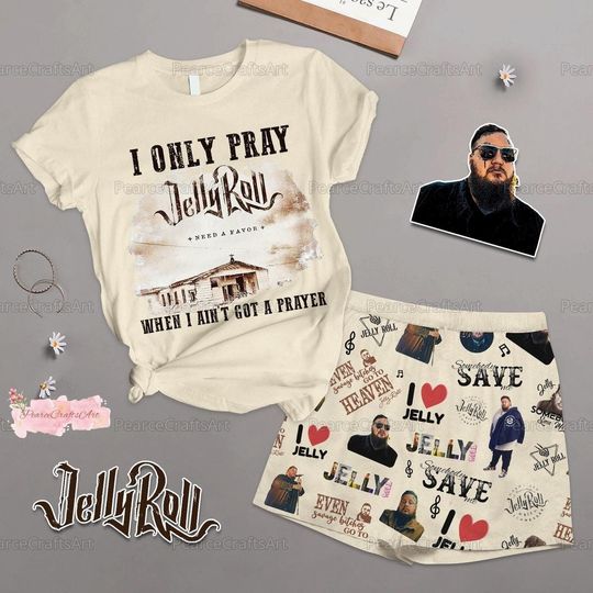Jelly Roll Pajamas Set, Jelly Roll Merch Shirt, The Beautifully Broken Shorts, Jelly Roll Merch Holiday Pajamas, Tour 2024 Shirt