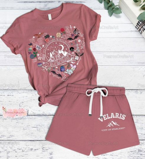 Halloween Velaris Acotar Pajamas, Velaris City Of Starligh Shirt, Velaris Acotar Holiday Pajamas, The Night Court Family Pajamas