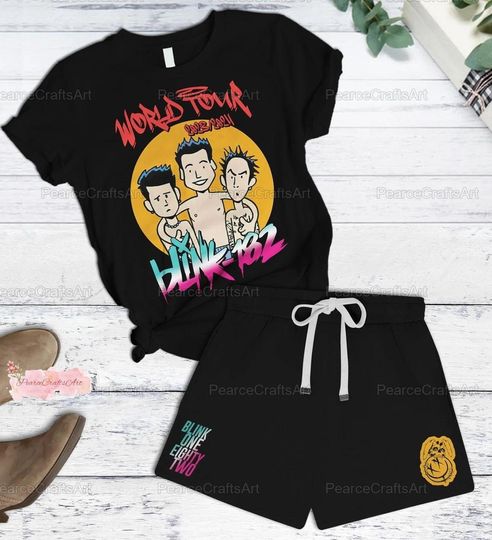 B182 Band Pajamas, B182 Tour Shirt, B182 Tour Women Pajamas, B182 Holiday Pajamas, B182 Merch Pajamas Family